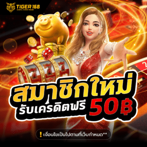 TG168-สมาชิกใหม่รับเครดิตฟรี50บาท